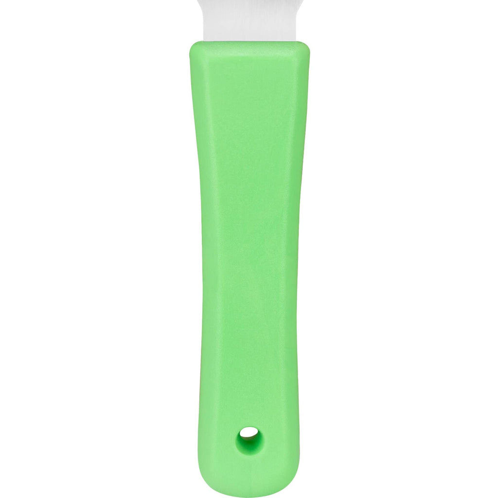 SPARTA Steel Handheld Scraper Kitchen Scraper Tool with Food-Safe Plastic Handle for Griddles, Pans, Pots, and Cutting Boards in Commercial Settings, Stainless Steel, 3 Inches, Black, (Pack of 12)