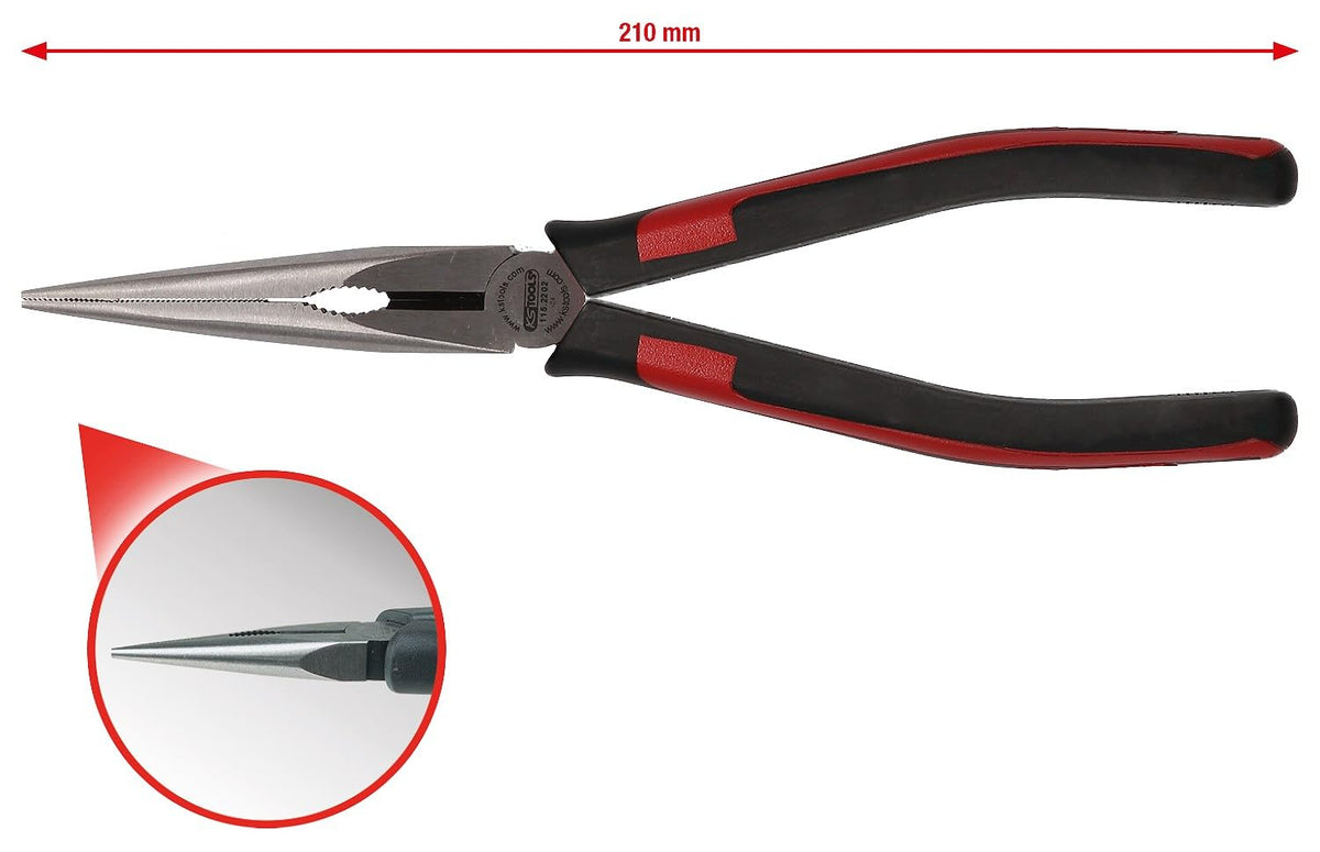 KS Tools 115.2202 SlimPOWER long nosed pliers, 210mm