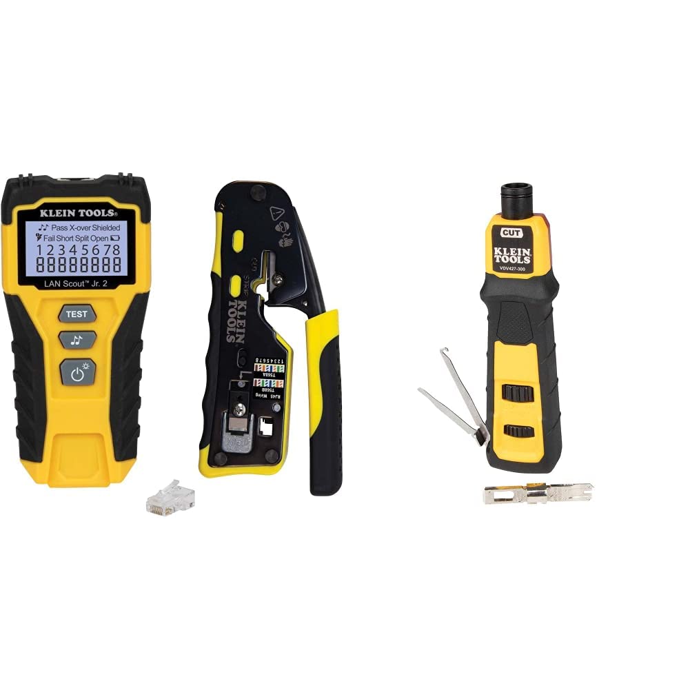 Klein Tools Cable Tester and Tracer Kit with Crimper, Cutter and Modular Plug