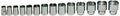 1/2" Drive 14 pc Set 6 Point Standard Sockets 7/16" 1 1/4"