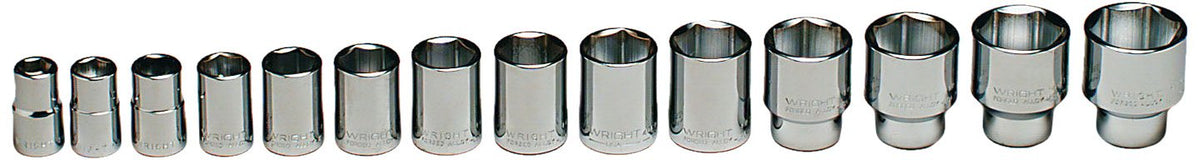 1/2" Drive 14 pc Set 6 Point Standard Sockets 7/16" 1 1/4"