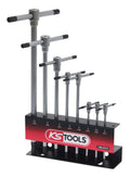 KS TOOLS 158.5111 T-Handle 6-Sided Key Rack – 8 Pieces – Practical and Easy to Use Repair Kit – Screw-On Tools for DIY and Professional