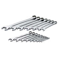 SK Tools USA 16 Piece, Regular, 6 & 12 Point, SAE SuperKrome® Combination Wrench Set: 1/4" - 1-1/4" | 86014