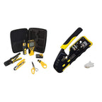Klein Tools Cable Installation Tool Set with Crimper, Tester, Snips, Punchdown Tool, and Case (6 Pieces)