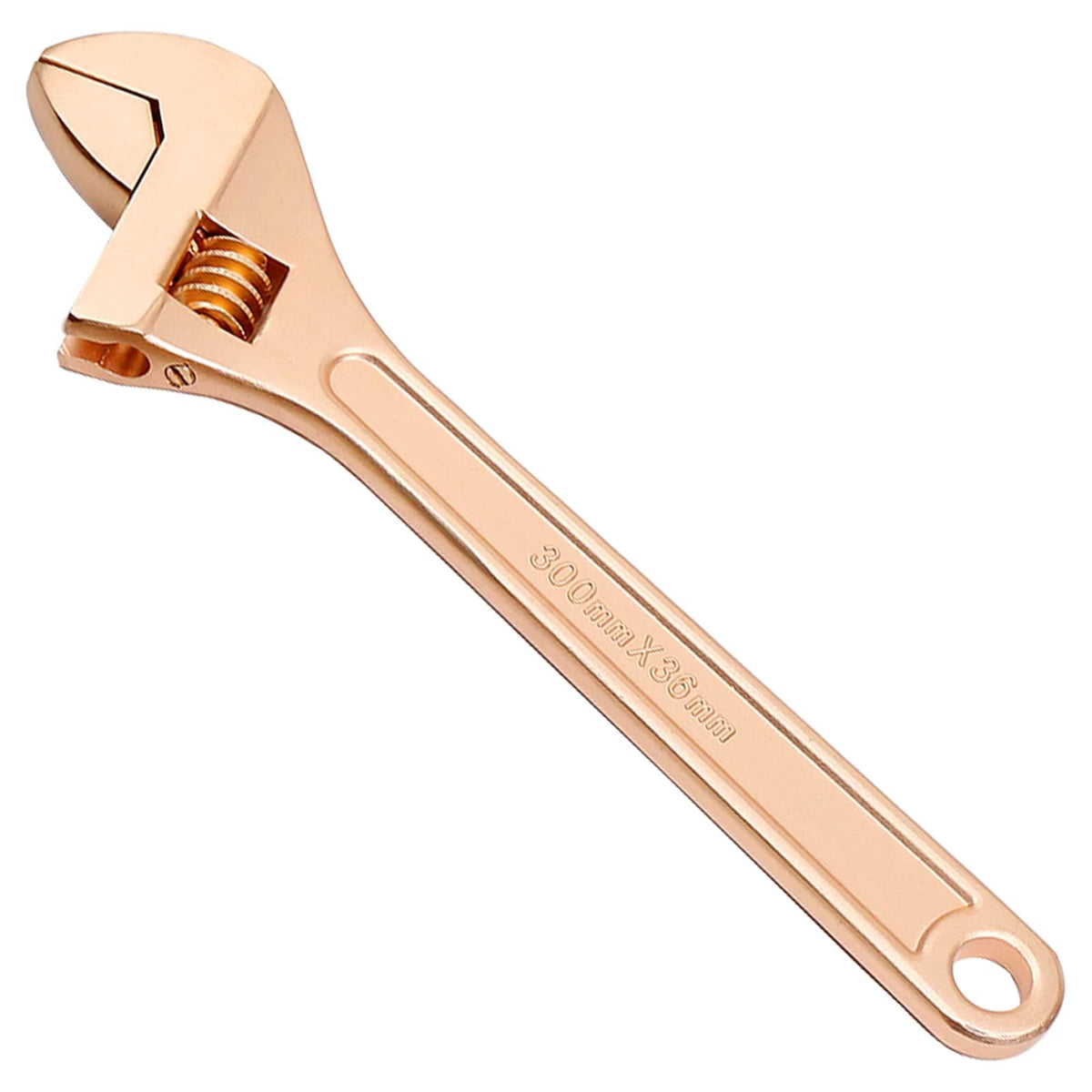 WEDO Non-Sparking Adjustable Wrench 18", Spark-free Safety Spanner, Safty Tool,Beryllium Copper,Non-Magnetic,DIN Standard, BAM & FM Certificate, Opening Max 55mm…