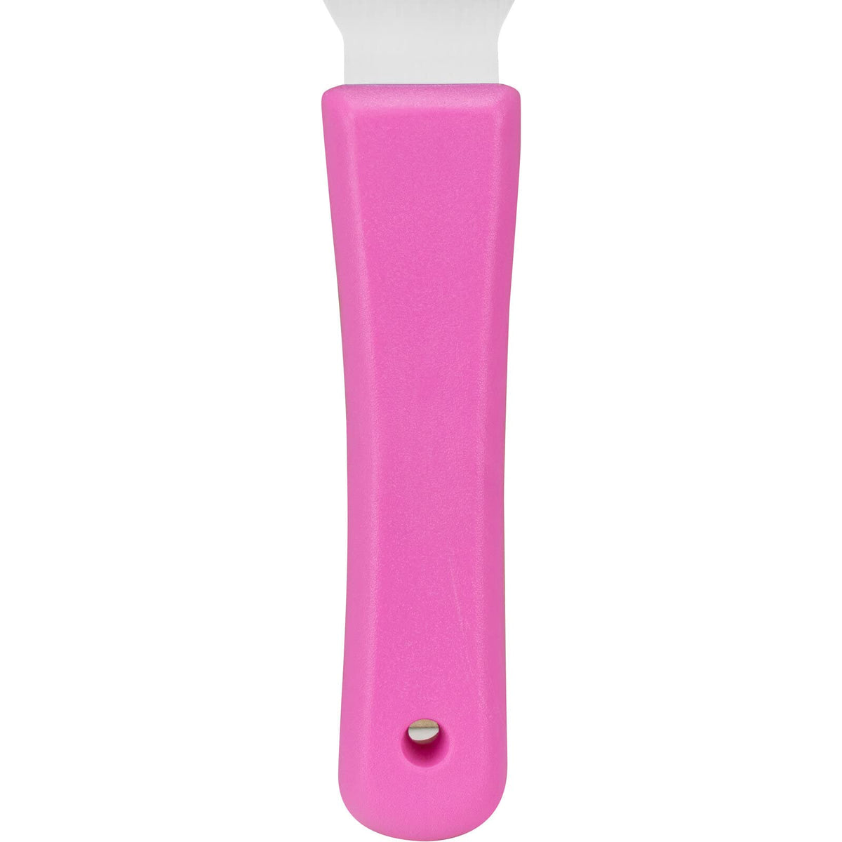 SPARTA Steel Handheld Scraper Kitchen Scraper Tool with Food-Safe Plastic Handle for Griddles, Pans, Pots, and Cutting Boards in Commercial Settings, Stainless Steel, 3 Inches, Black, (Pack of 12)
