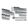 SK Tools USA 3/8" Drive, 47 Piece, 12 Point, Standard & Deep, SAE & Metric, SuperKrome Socket Set: 1/4" - 7/8", 6MM - 19MM, 94547-12