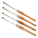 Narex 4 Piece Set Large Carbide Insert Lathe Woodturning Tools-Square, Radiused, Round and Diamond