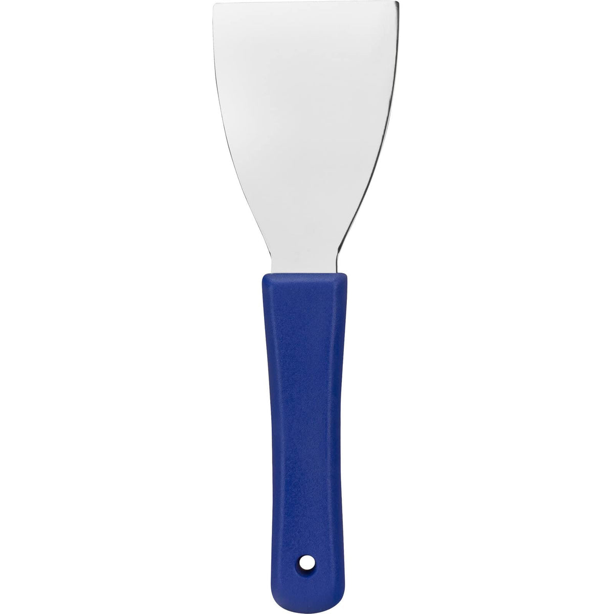 SPARTA Steel Handheld Scraper Kitchen Scraper Tool with Food-Safe Plastic Handle for Griddles, Pans, Pots, and Cutting Boards in Commercial Settings, Stainless Steel, 3 Inches, Black, (Pack of 12)