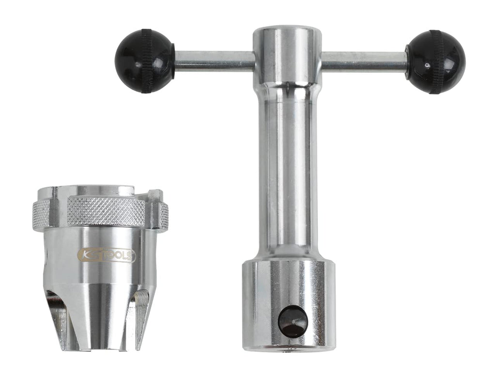KS TOOLS - Chrome waste wrench with adapter