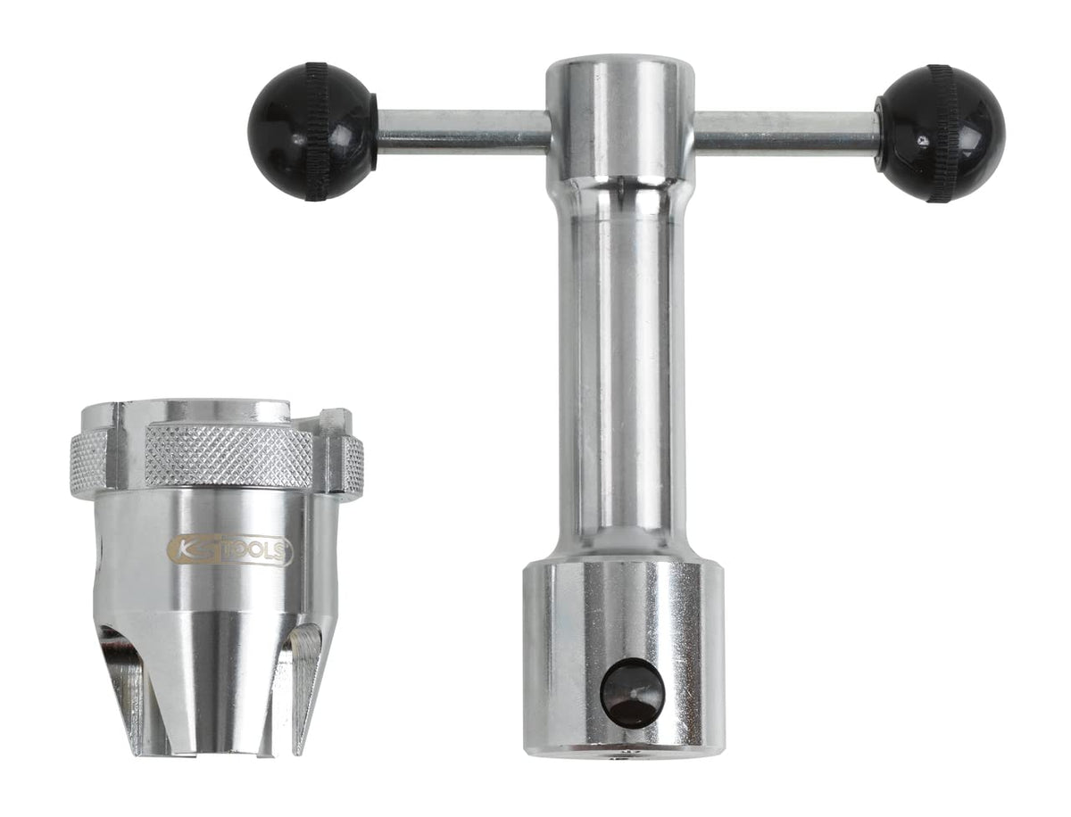 KS TOOLS - Chrome waste wrench with adapter