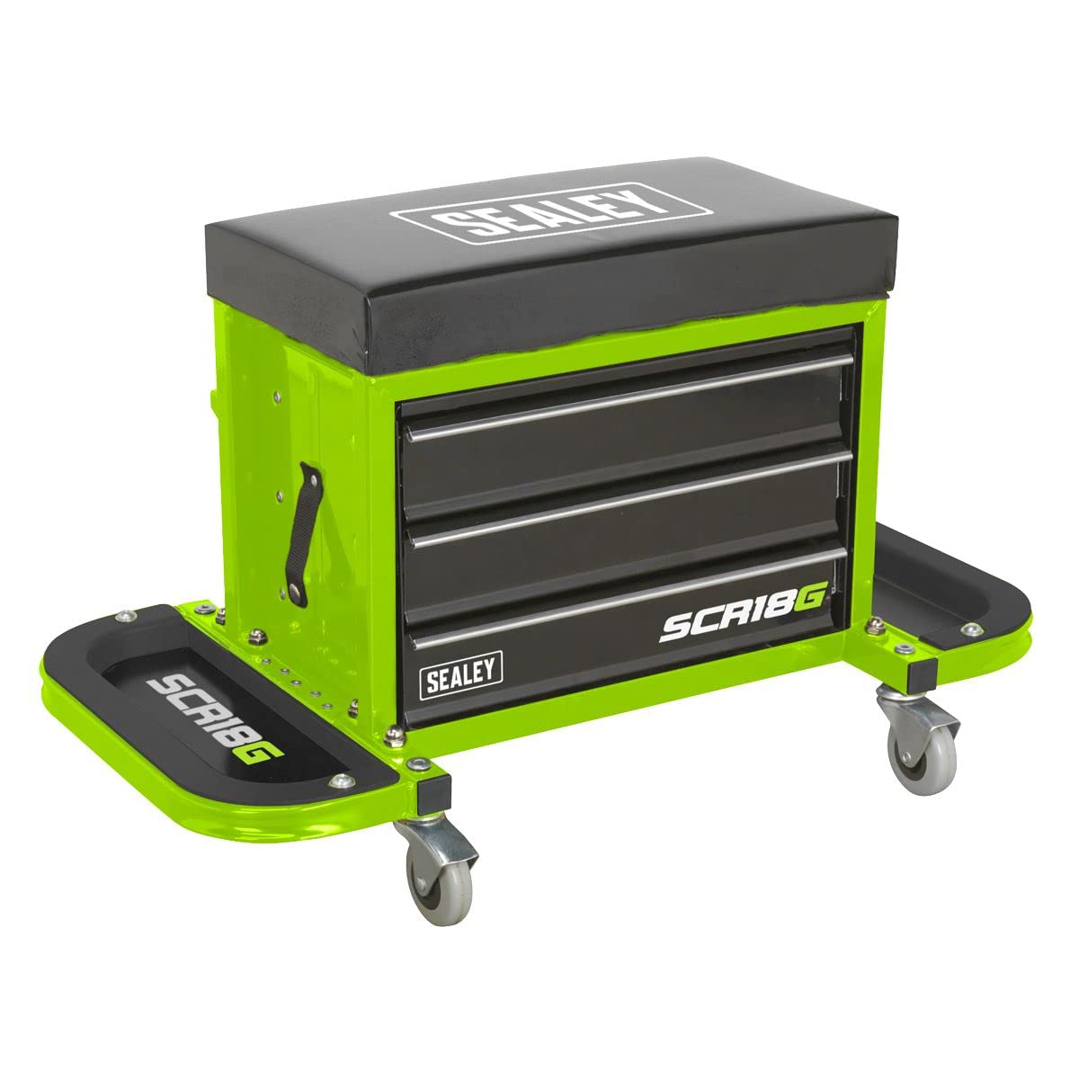 Sealey Mechanic's Utility Seat & Toolbox - Yellow - SCR18Y