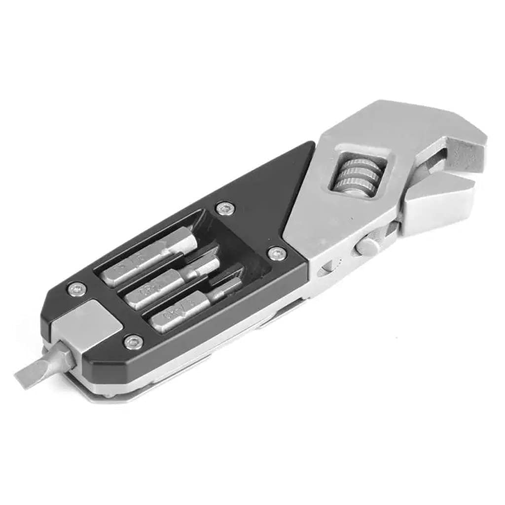 Hex Socket Wrench Folding Stainless Steel Multifunctional Adjustable Home Repair Hand Tool with Screwdriver