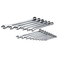 SK Tools USA 16 Piece, Long Pattern, 12 Point, SAE SuperKrome® Combination Wrench Set: 1/4" - 1-1/4" | 86018