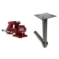 Wilton 674U Utility Bench Vise (4-1/2" Jaw Width) + MaxxHaul 80356 Hitch Mount Vise Plate/Holder (with Adjustable Height)