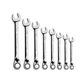 K Tool International Wrench Set 8 Piece SAE 120 Tooth Reversible Combination 5/16-3/4 Inch