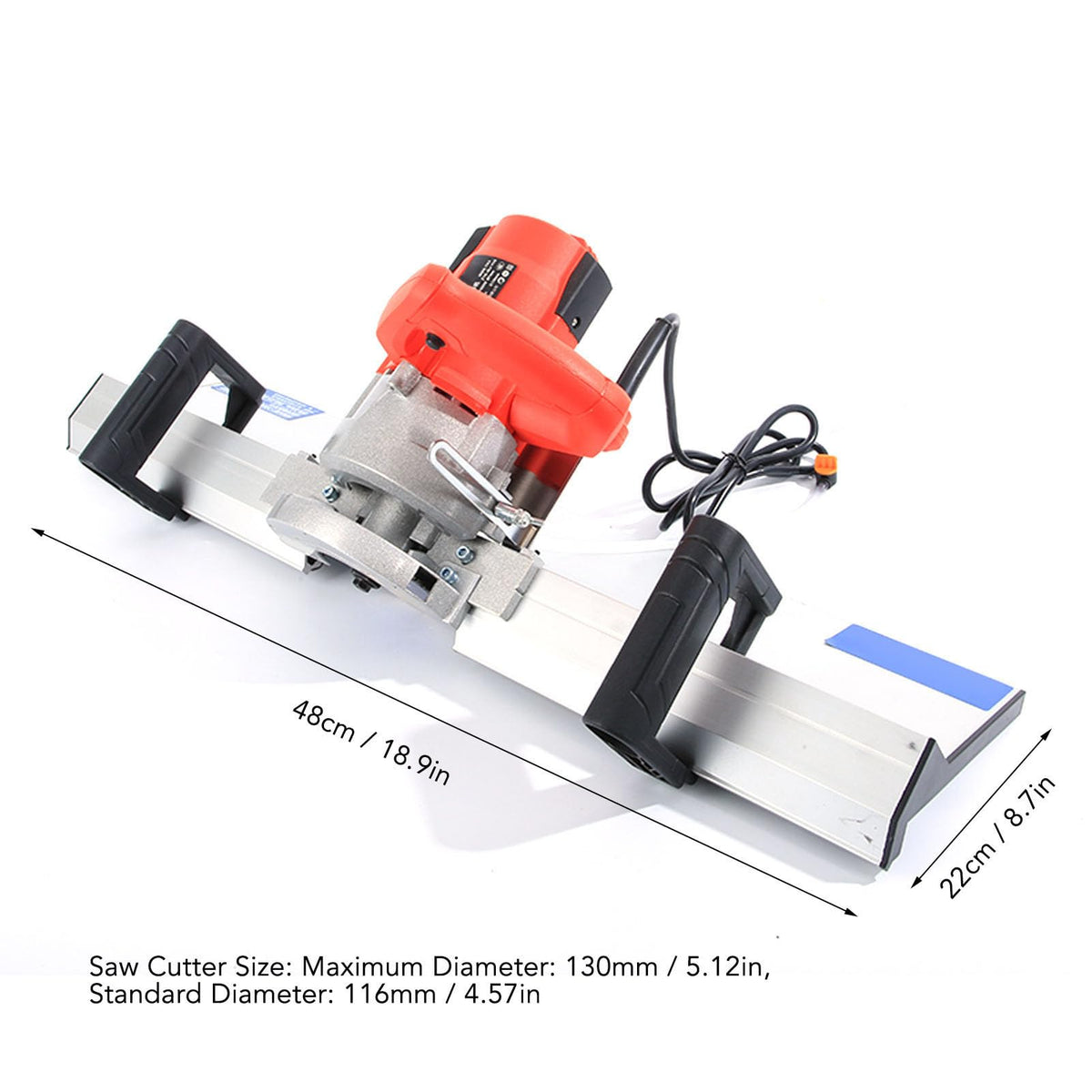 Luocute Electric Tile Bevel Cutter, 45 Degree 13000RPM 1200W Ceramic Tile Chamfering Machine with 12V Water Pump 2.2m Hose for Professional Construction and DIY Home Improvement (US Plug 110V)