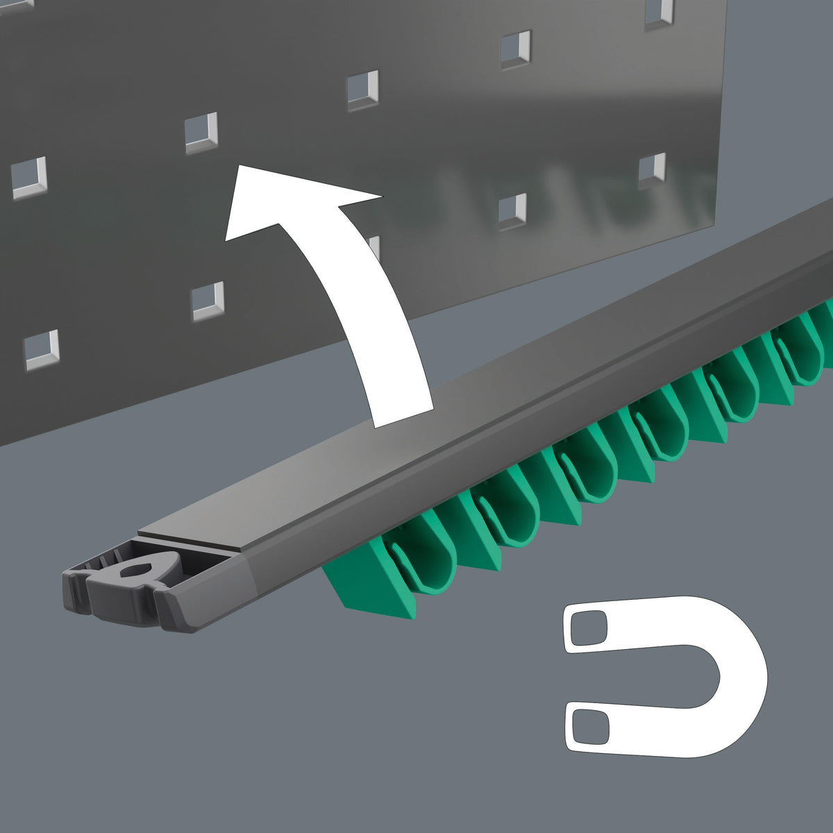 WERA - 05020233001-9640 Magnetic Rail 6003 Joker 1 Ring Spanner Set, 11 Pieces