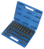 Sealey AK681 32pc 3/8" & 1/2"Sq Drive Impact Socket Set Standard/Deep - Metric/Imperial
