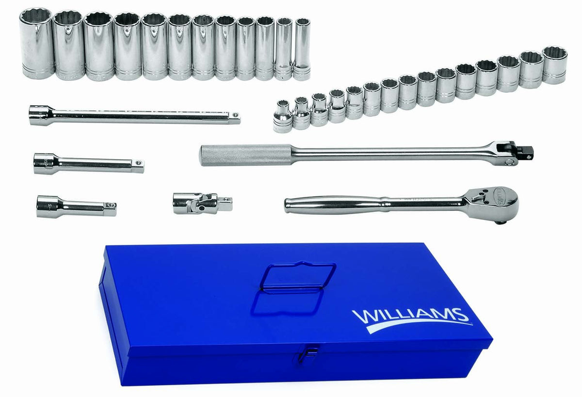Williams MSS-33FTB Tool Set with Metal Tool Box, 33-Piece
