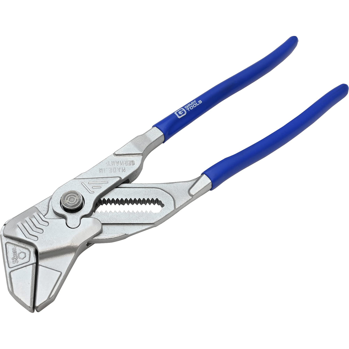 Pliers Wrench, Smooth Jaws, SAE and Metric Scales, Thin Profile, Made in Germany