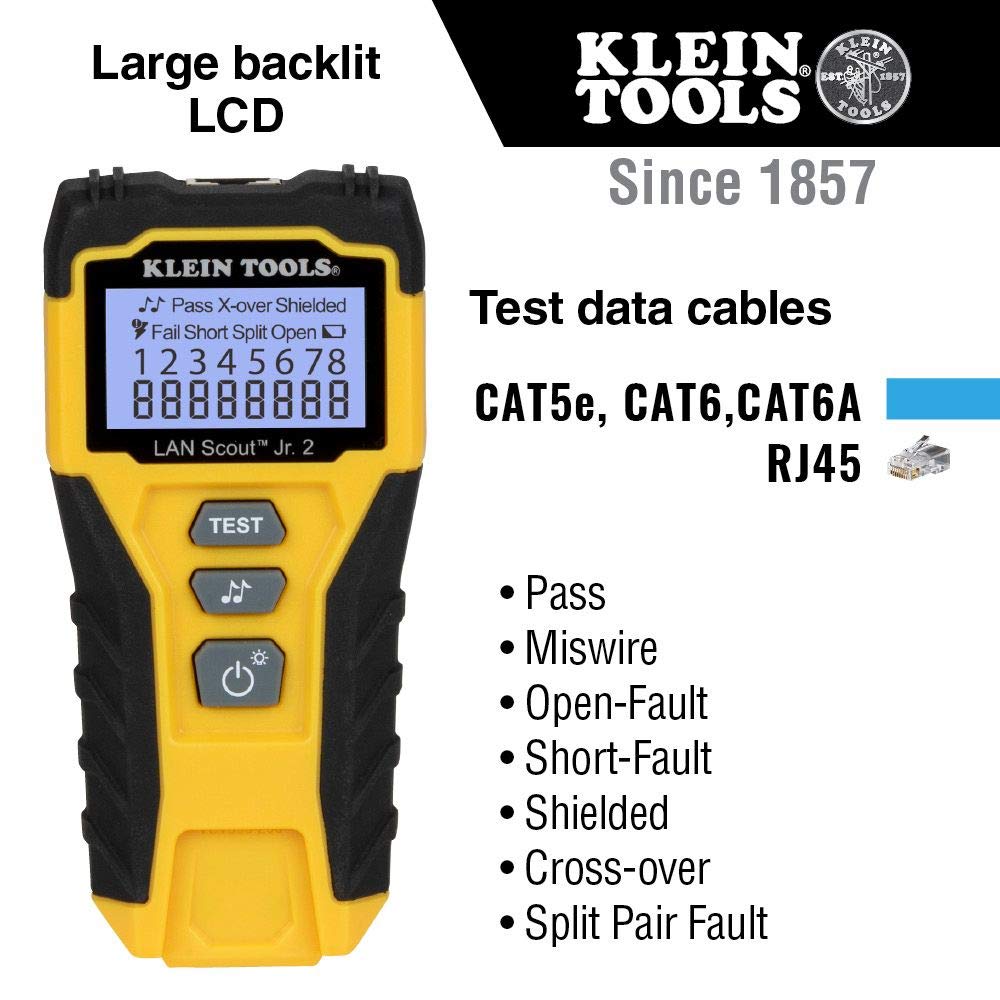 Klein Tools Cable Tester and Tracer Kit with Crimper, Cutter and Modular Plug