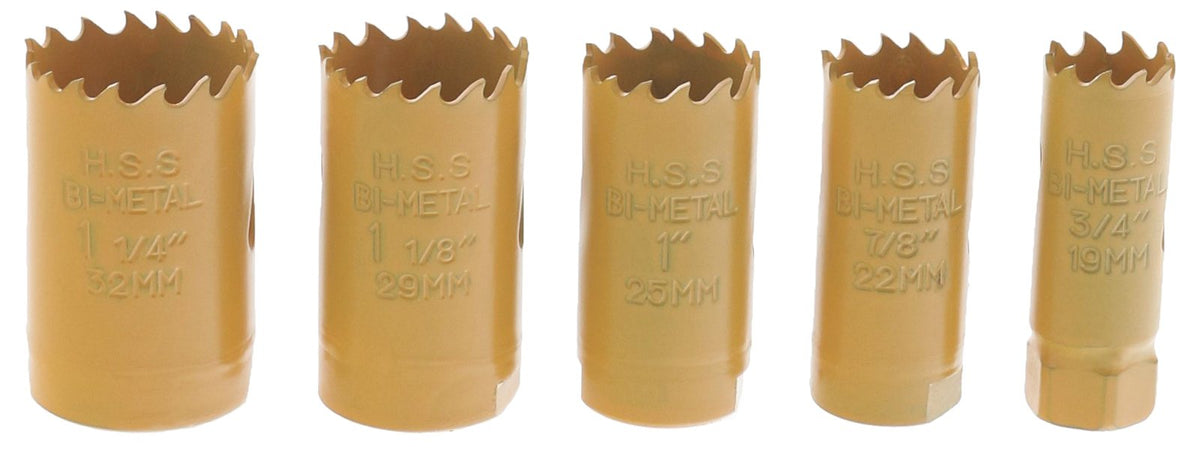 Steel Dragon Tools JK114 Pipe Hole Cutter with 6 Piece Cutter Set up to 1-1/4in.