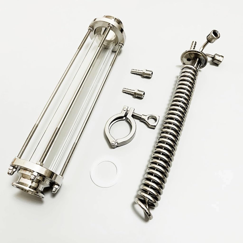 1.5" OD50.5mm Tri-clamp Cooling Coil with 1.5" Pipe Fittings Height 360mm, for Home Improvement Tri Clamp Hose connectors