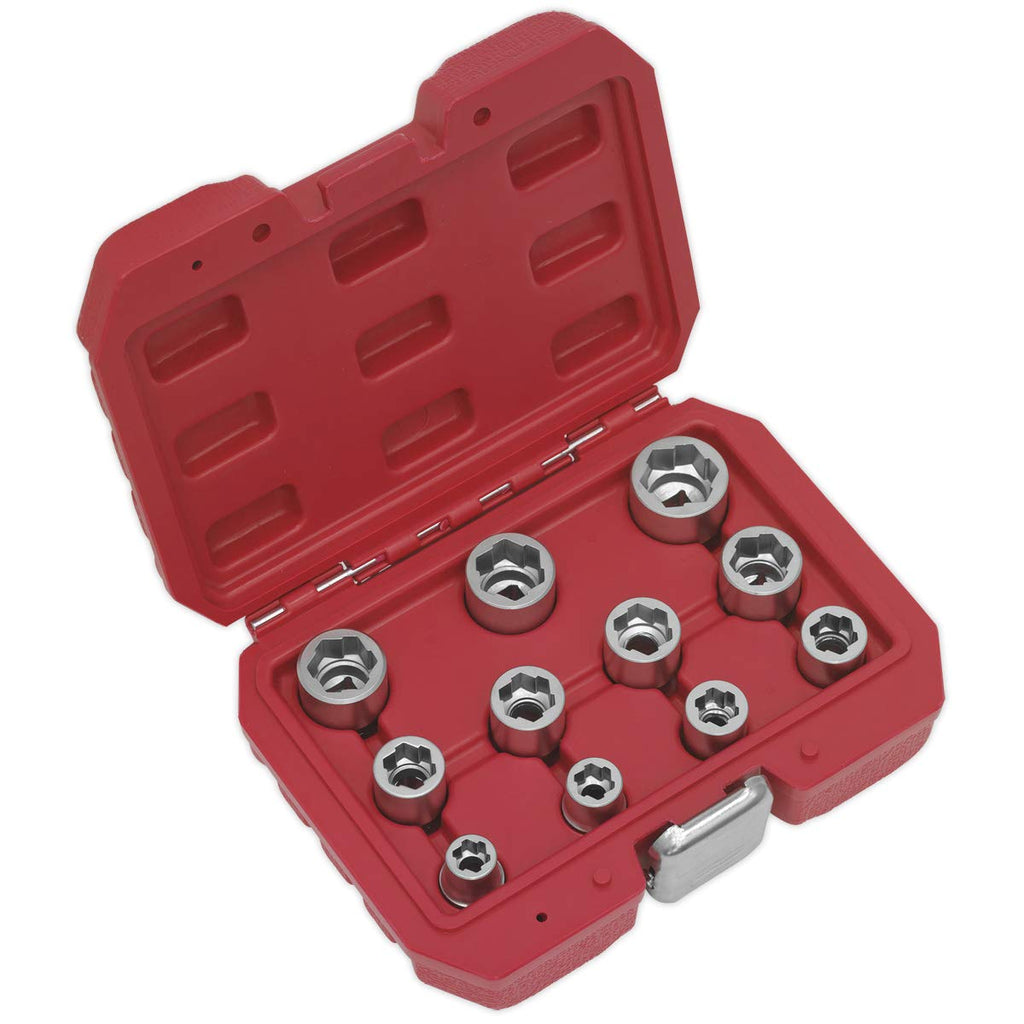 Sealey Ak7281 Bolt Extractor Socket Set 11Pc 3/8Sq Drive Metric