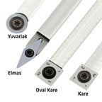 Narex 4 Piece Set Large Carbide Insert Lathe Woodturning Tools-Square, Radiused, Round and Diamond