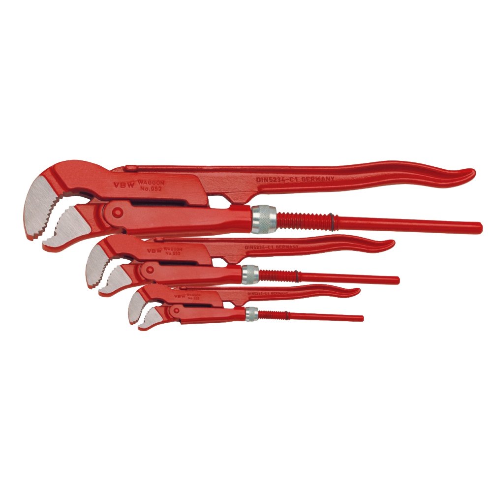 VBW 991952 S-Shaped Pipe Wrench, Red