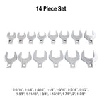 Sunex Tools Jumbo Crowfoot Wrench Set Bundle - SAE & Metric Sizes (14 + 8 Pieces)