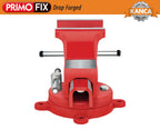 KANCA PRMPL-100,PRIMO PIPE AND BENCH VISE With 360° Rotating Swivel Base,Drop-Forged Pipe and Bench Vise,Jaw Size 4", Max Jaw Opening 4.5",Strong Hand Tools and Machinist Vise (4")