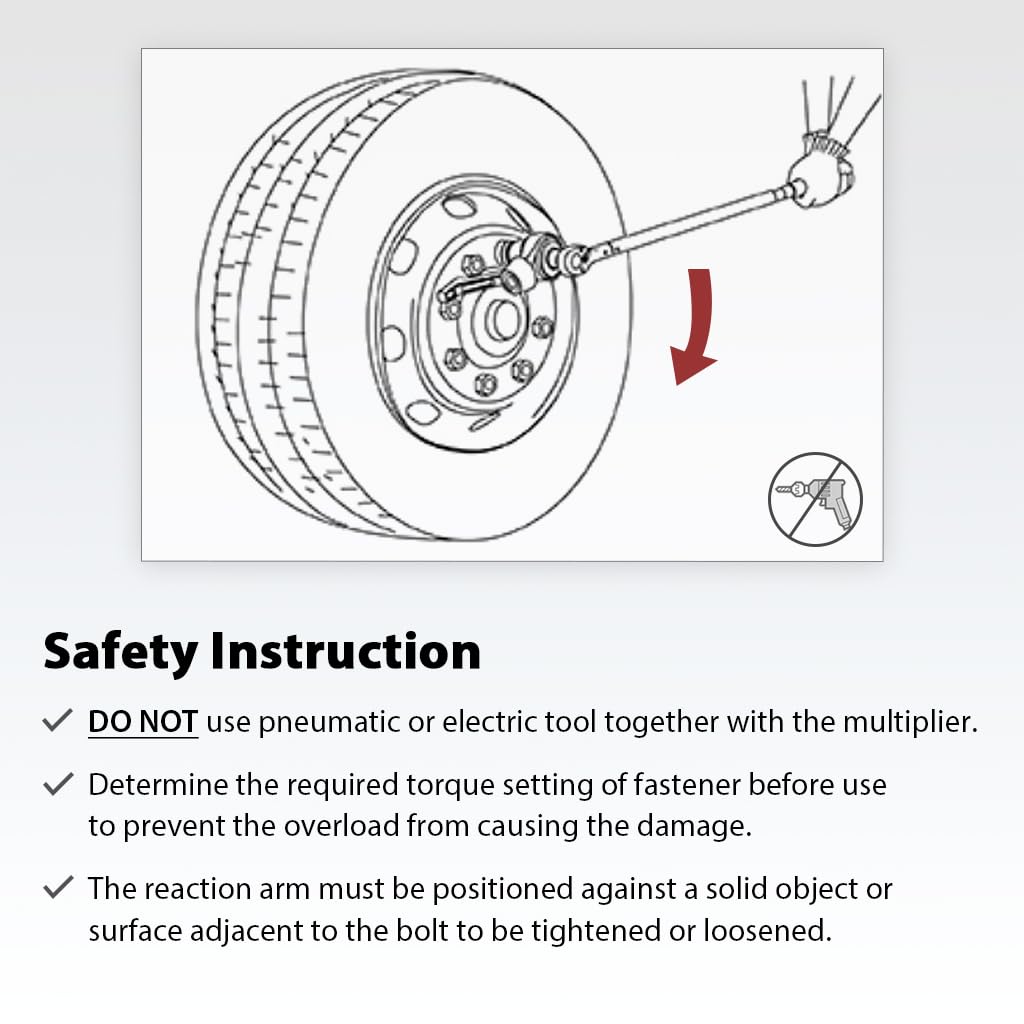 FIRSTINFO 5:1 Manual Torque Multiplier Wrench 2700 N.m. (2000 Ft-lbs)
