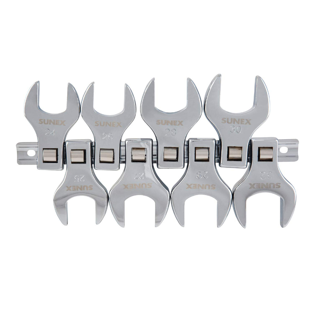 Sunex Tools Jumbo Crowfoot Wrench Set Bundle - SAE & Metric Sizes (14 + 8 Pieces)