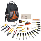 Klein Tools 80028 Hand Tools Kit includes Pliers, Screwdrivers, Nut Drivers, Backpack, and More Jobsite Tools, 28-Piece & 80019 Tool Set, Multi-Bit Screwdriver and Nut Driver Tool Kit, 4-Piece