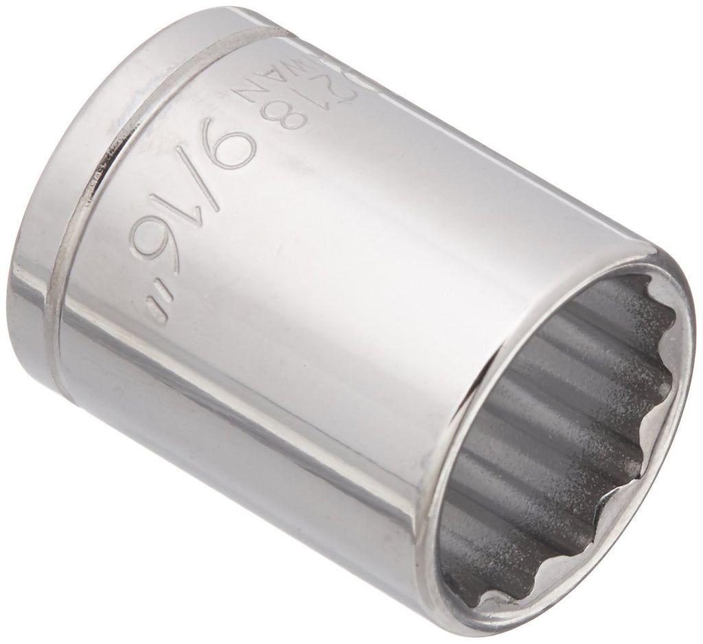 Williams 30218 1/4-Inch Drive Shallow 12-Point Socket, 9/16-Inch