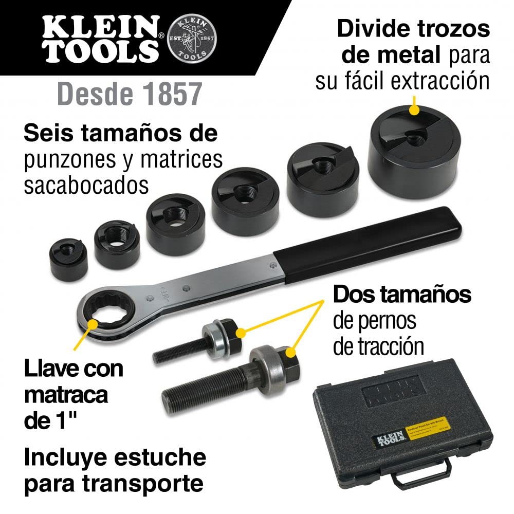 Klein Tools Knockout Punch Set with Step Drill Bit