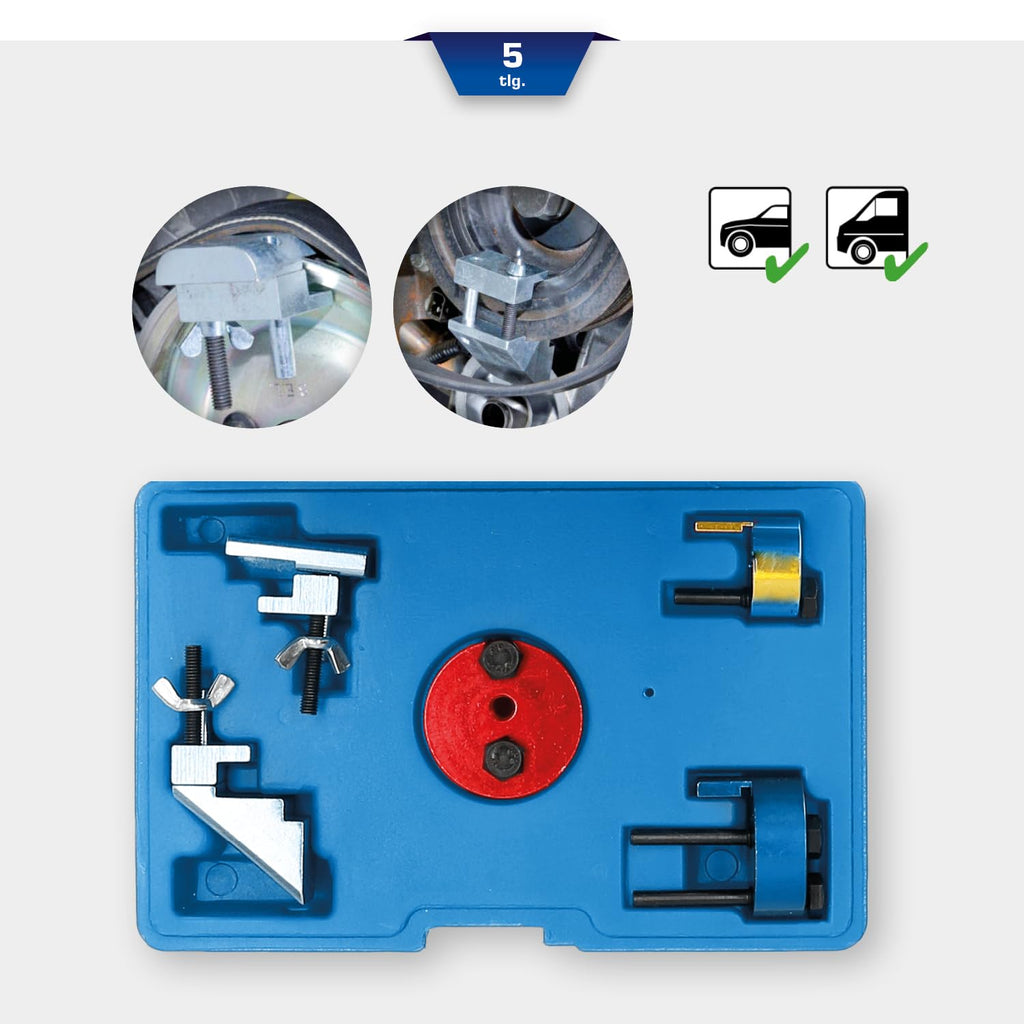 KS Tools BT571080 V-Belt Assembly and Removal Tool Set 5 Pieces Not Specified