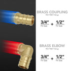 Pexflow Starter Kit for 1/2-In Pex with Crimper & Cutter Tools - Set includes Brass Elbow & Coupling Fittings, Cinch Clamps, Half Clamps, and 2 Rolls of 1/2-In X 100ft PEX Tubing