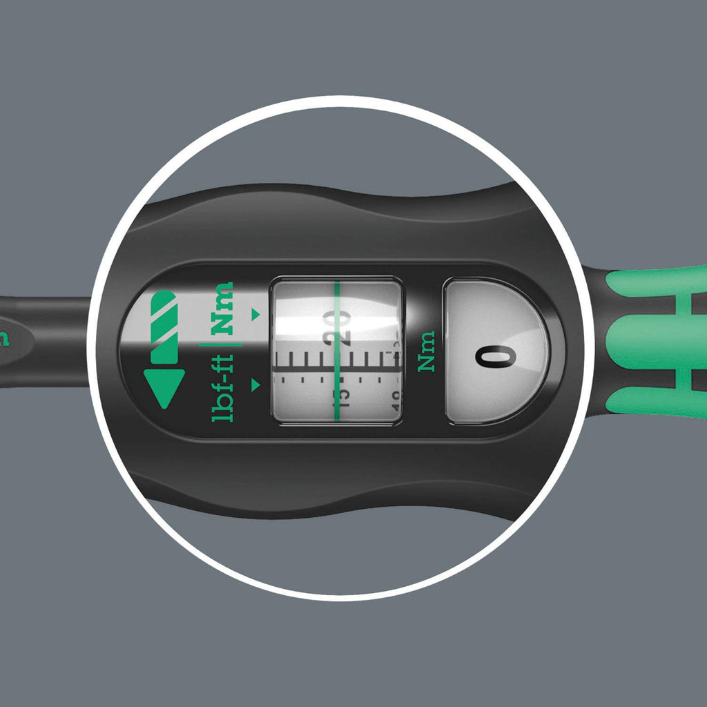 WERA 05075656001 Click-Torque X 6 Torque Wrench for Insert Tools, 80-400 Nm, 14x18 x 80-400 Nm