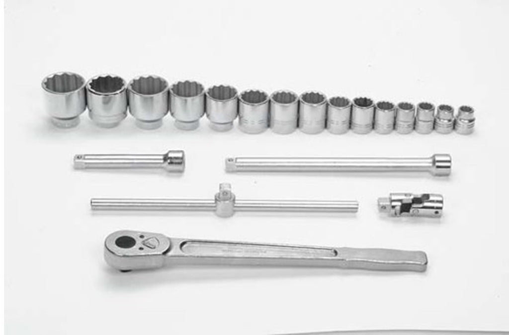 Williams WSH-16TB 16-Piece 3/4-Inch Drive shallow 12 Point Socket Set with Tool Box