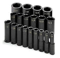 SK Tools USA 1/2" Drive, 19 Piece, 6 Point, Deep SAE Impact Socket Set, 3/8" to 1-1/2" | 4049