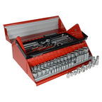 Teng Tools 187 Piece Mechanics Tool Kit - TC187, Silver