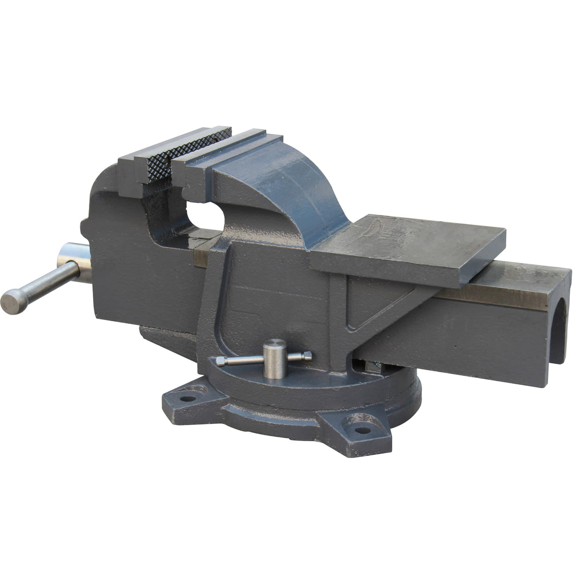 KAKA INDUSTRIAL Bench Vises 8 Inch Jaw Width, 8.7 Inch Jaw Opening Homeowner's Vise, Swivel Base Heavy Dutyl, for Drilling, Pipe Cutting, Woodworking HIS-200