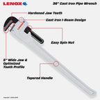 Lenox TOOLS LXHT90736 Cast Iron Pipe Wrench 36"