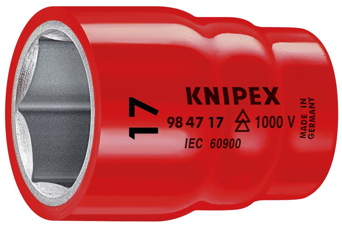 KNIPEX 98 99 11 S6 10 Piece 1,000V Insulated Socket Set 1/2 Metric Drive