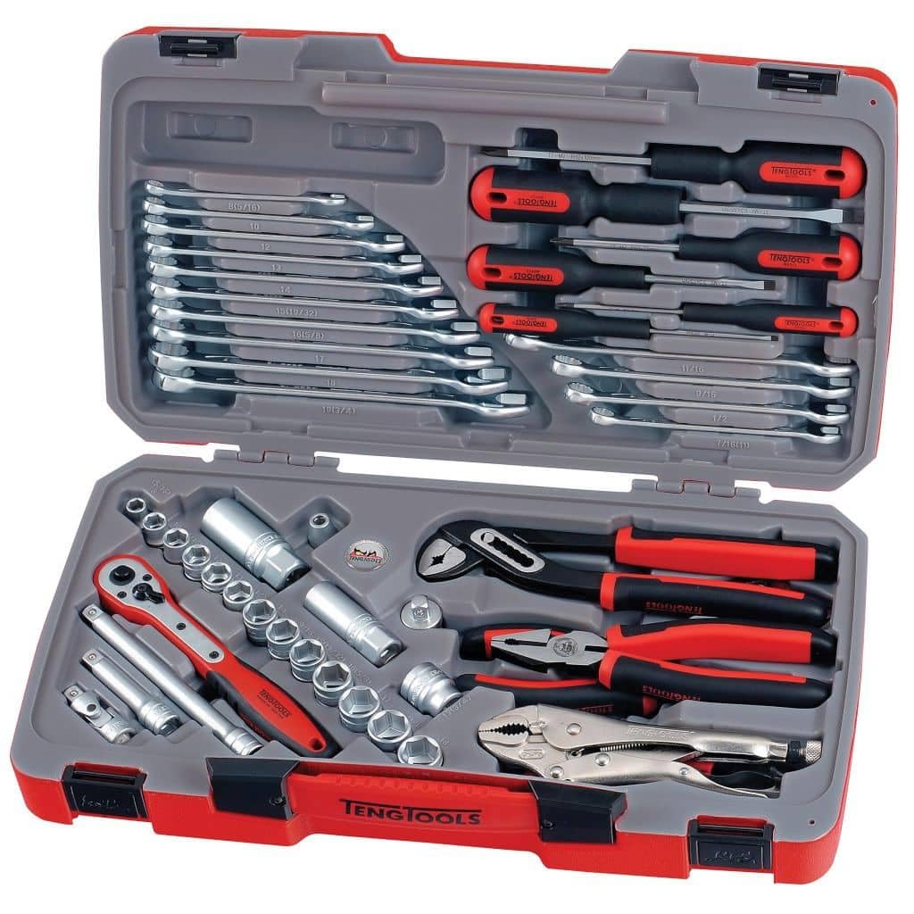 Teng Tools 48 Piece Mecca Pro 3/8 Socket Set Metric and SAE - T3848