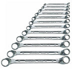 Stahwhile 96410407 Double Ended Ring Wrenches (Spanners) with Offset Heads, Made of Chrome Alloy Steel & Chrome Plated, Has Anti-Slip Drive, Suitable in Confined Spaces, Set of 10 (Metric) Wrenches