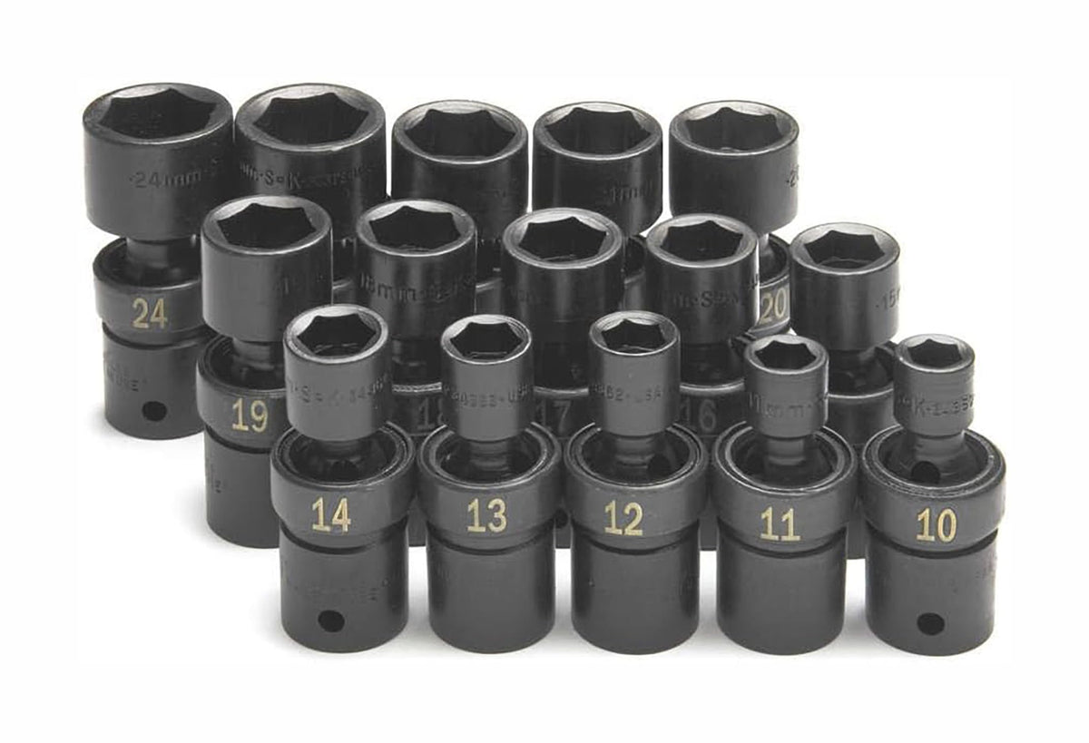 SK PROFESSIONAL TOOLS 34350 Impact Socket Set,1/2" Drive,15 Pieces
